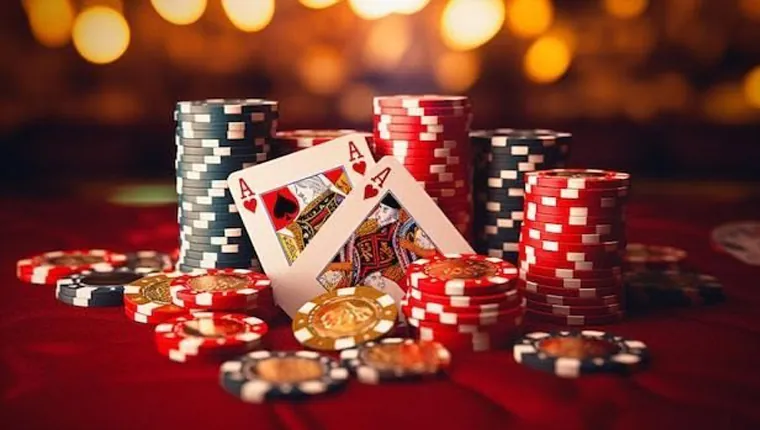 Dynamic collage of casino games including 777 slot reels