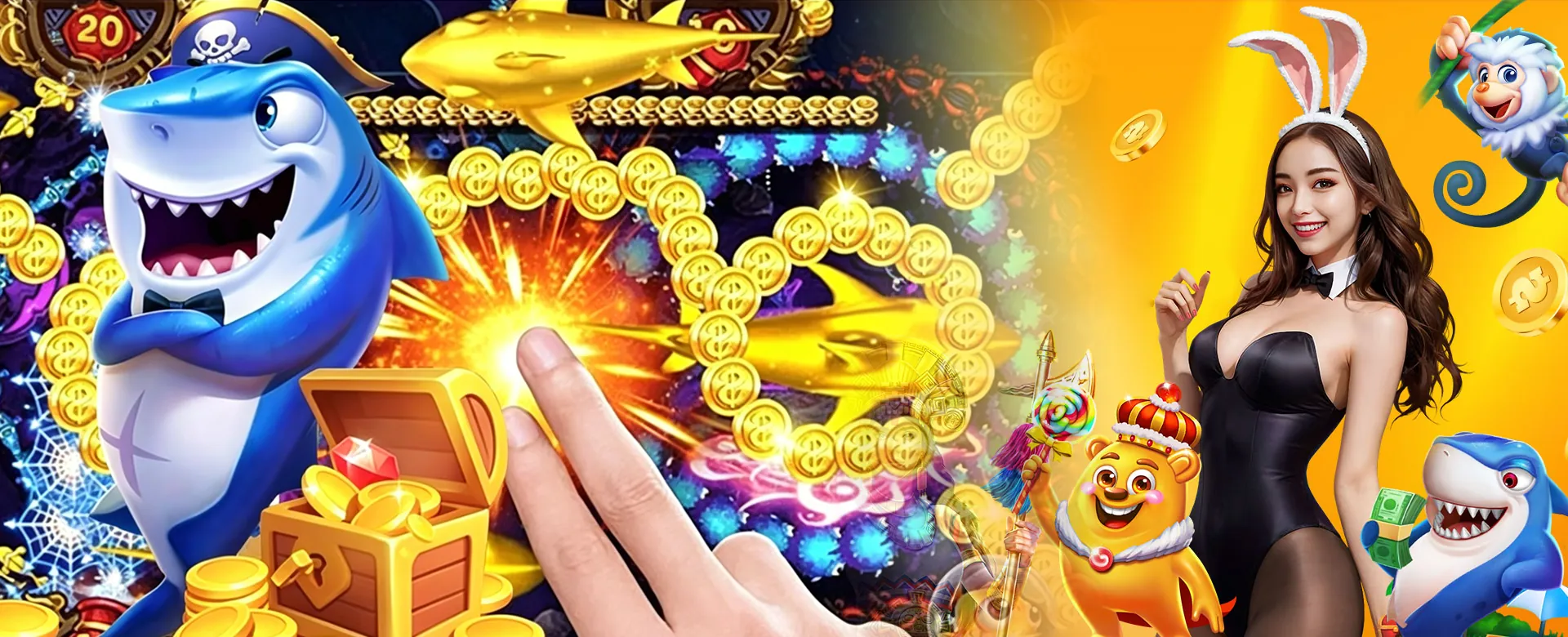 Player celebrating a big win at a 777 casino game, surrounded by golden and red lights