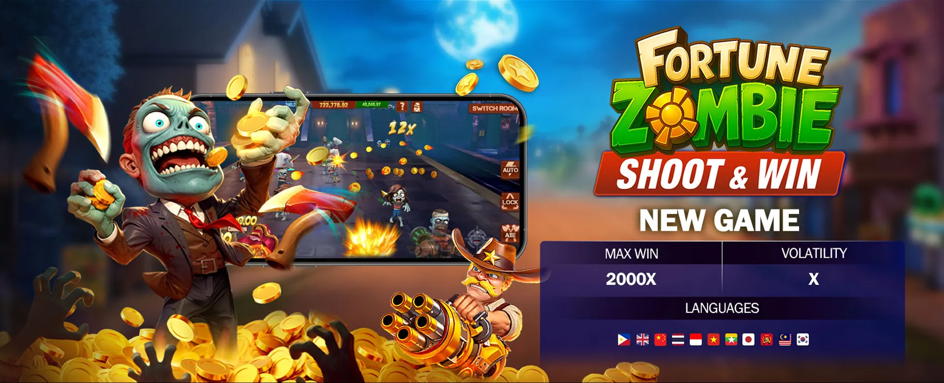 Dynamic casino interior with 777 theme